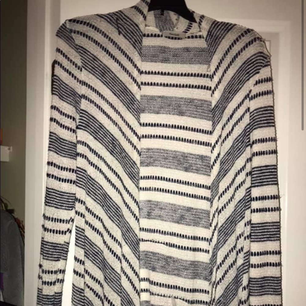 Navy and cream cardigan